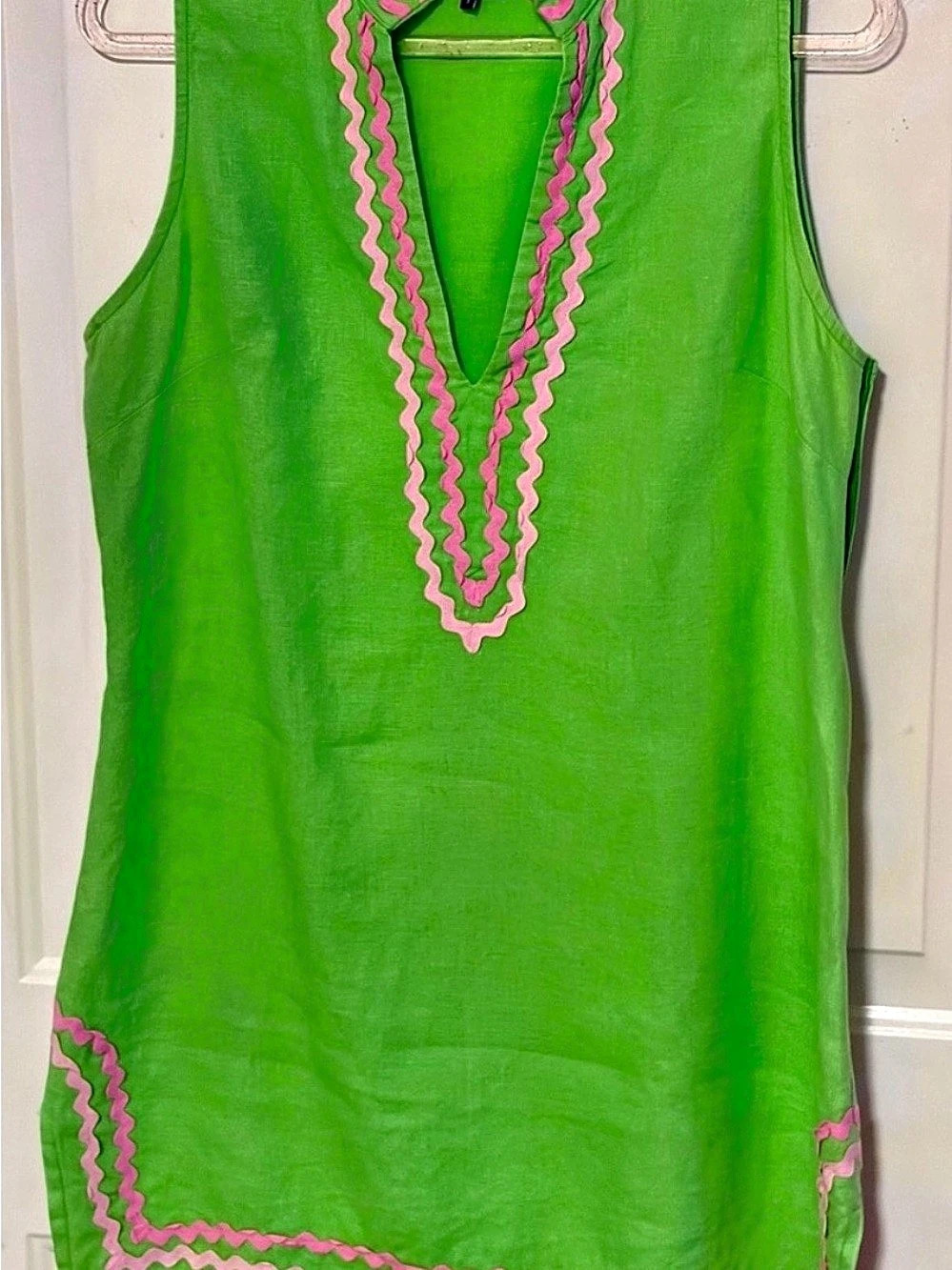 Sail to Sable Green & Pink Mini Dress Size 3